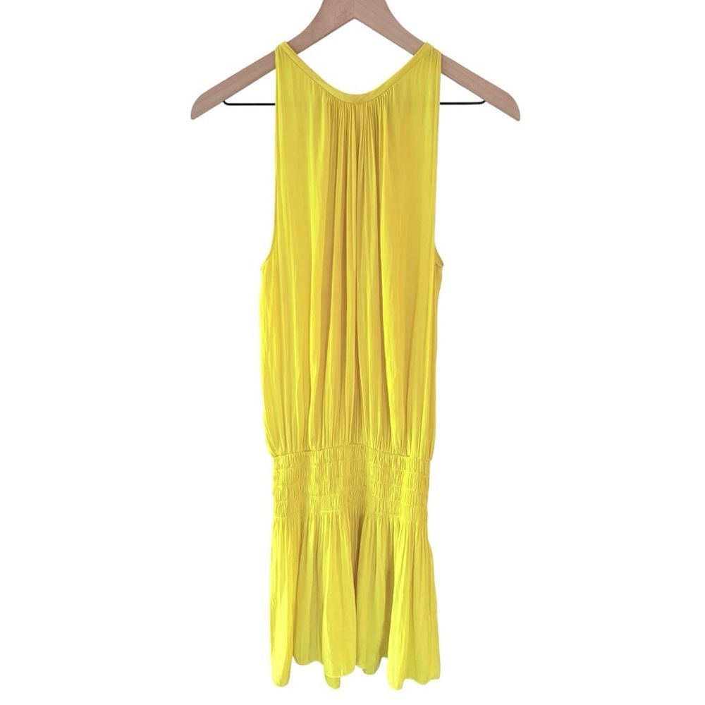 Ramy Brook Paris Yellow Sleeveless Drop-Waist Mini Dress size Medium - Picture 2 of 7